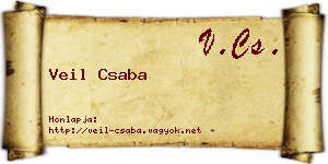 Veil Csaba névjegykártya